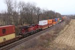 CP 8149 comes along as the mid train DPU on 199